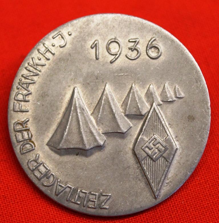 1936 Zeltager der Frank. -HJ- tinnie badge