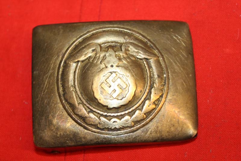 3rs Reich EXTREMELY RARE early SA Brass Belt Buckle marked STABIL DRGM
