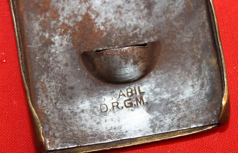 3rs Reich EXTREMELY RARE early SA Brass Belt Buckle marked STABIL DRGM