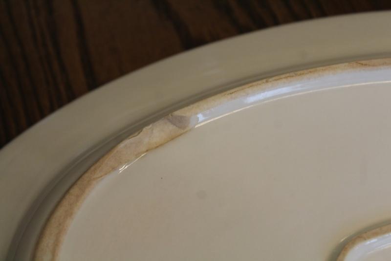 WW2 German Luftwaffe Mess Hall big porcelain ovall platter, 1940 with Fl.U.V.