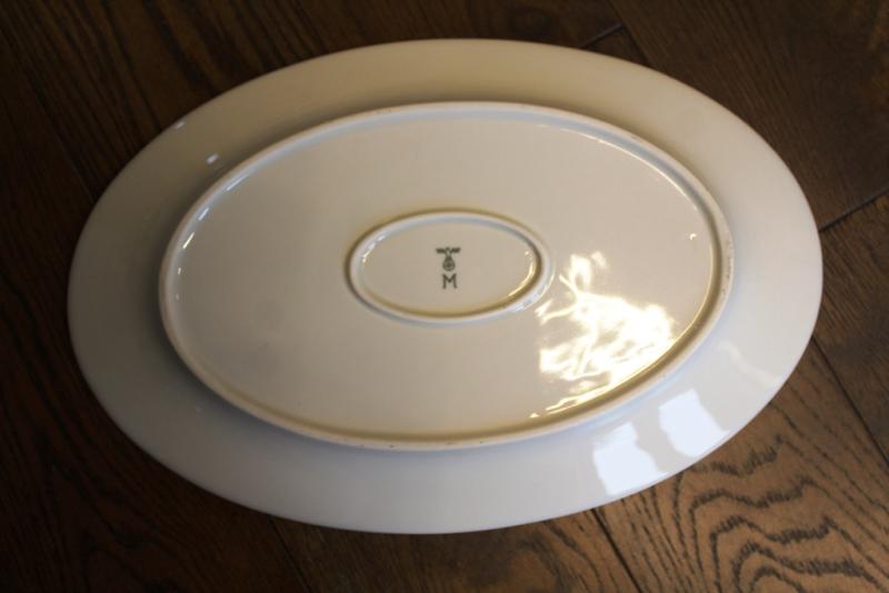 WW2 German KRIEGSMARINE Mess Hall big porcelain ovall platter,