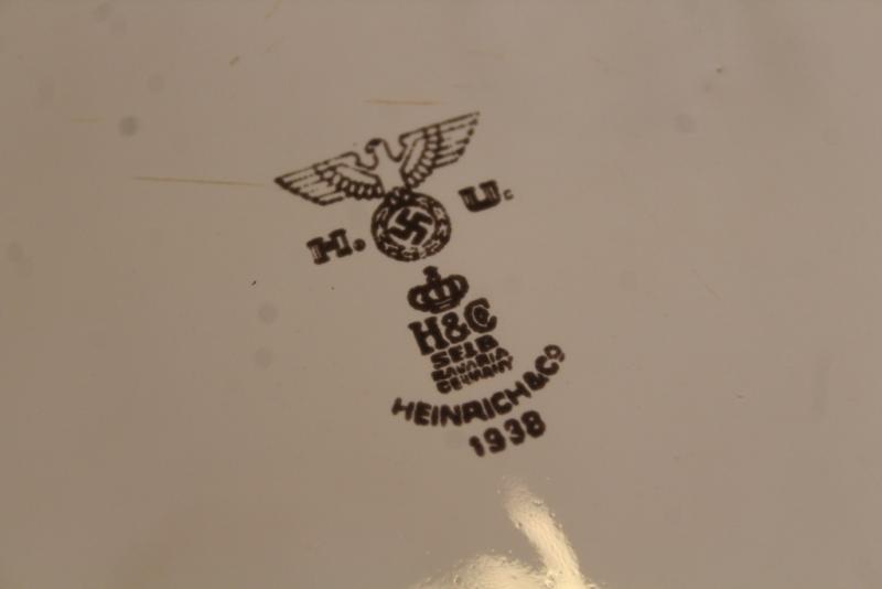 WW2 German Wehrmacht Mess Hall porcelain big square bowl, 1938