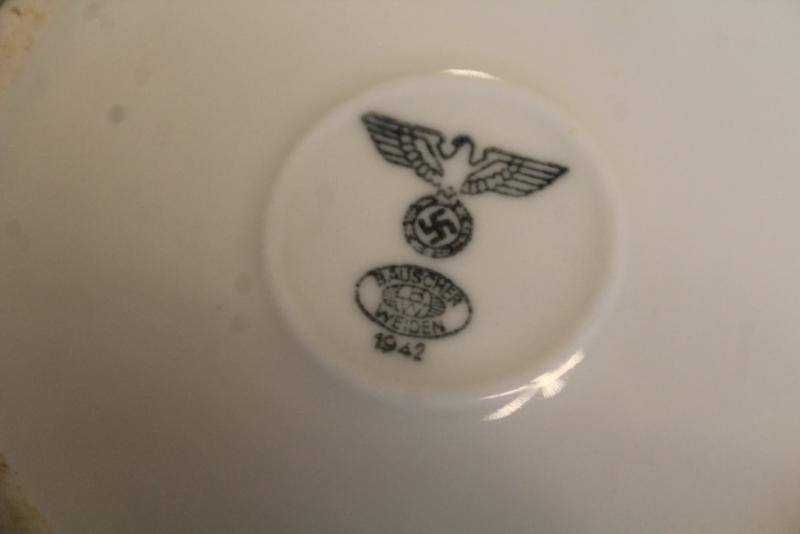 WW2 German Wehrmacht Mess Hall porcelain salad bowl, 1942