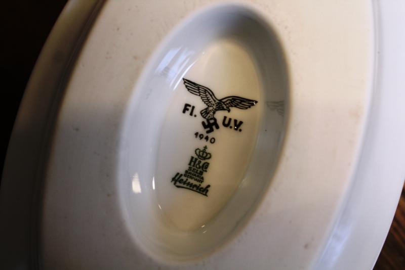 WW2 German Luftwaffe Mess Hall porcelain Gravy Boat, 1940, VGC for age