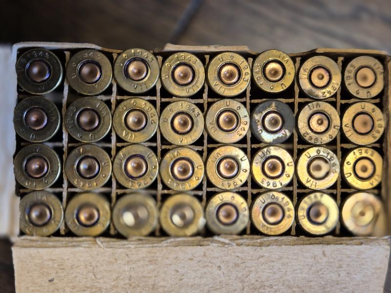 Box of 32 Lee Enfield 303 Cartridges all dated 1943
