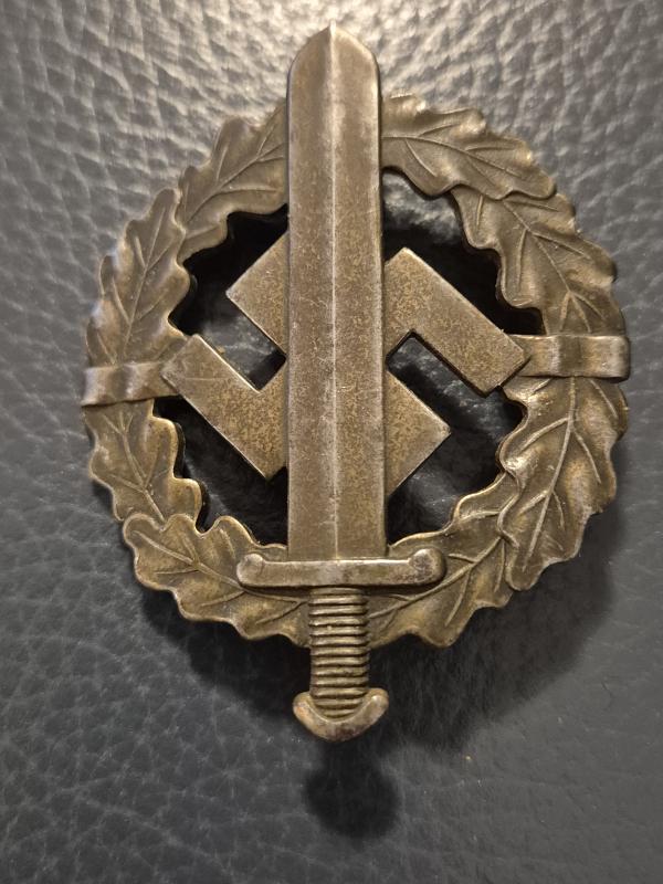 German SA Bronze Sport Badge 2nd model 1935-39, NICE
