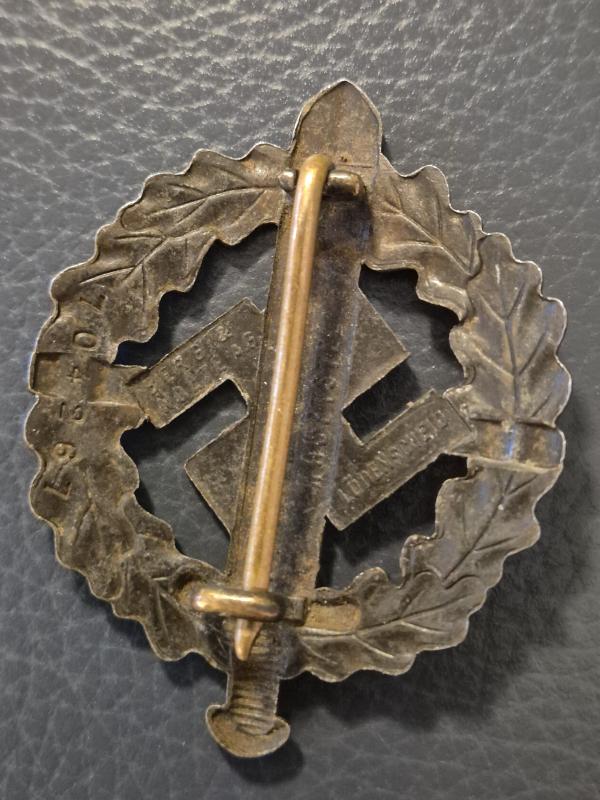 German SA Bronze Sport Badge 2nd model 1935-39, NICE