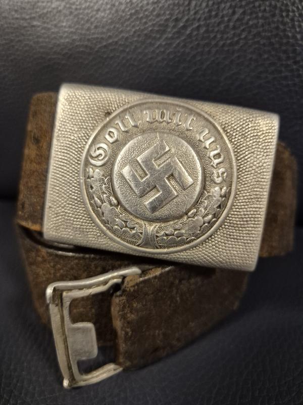 German 3rd Reich Police belt with buckle J.F.S. maker for Josef Feix und Sohne