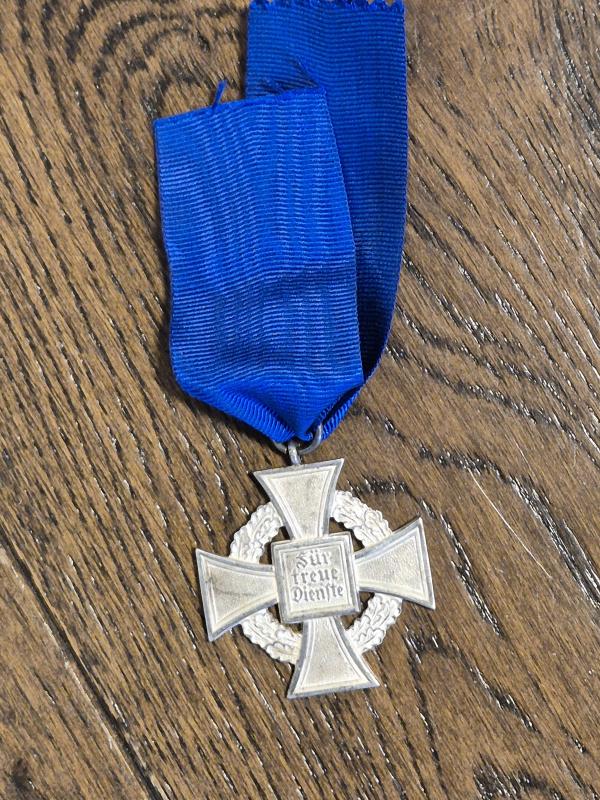 WW2 GERMAN 25 YEAR FAITHFUL SERVICE CROSS