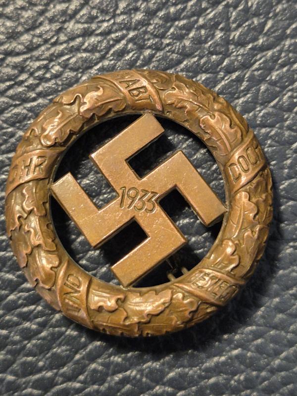 RARE original German NAZI time 1933 Gau München badge
