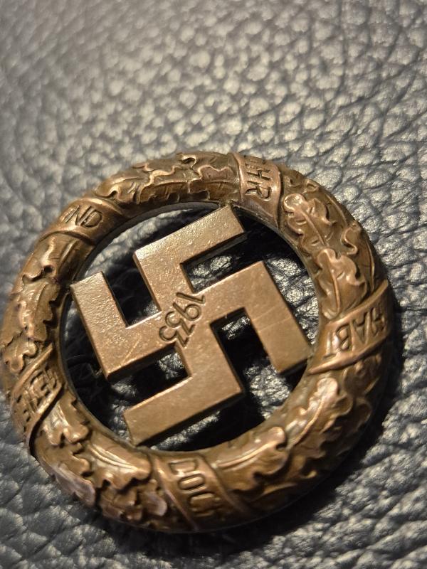 RARE original German NAZI time 1933 Gau München badge